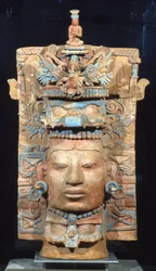 パレンケ、香炉、クラシック後期600〜900 AD（テラコッタ）